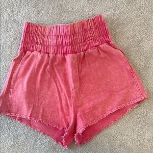 Dry Goods Pink High Waist Shorts with Vintage Look